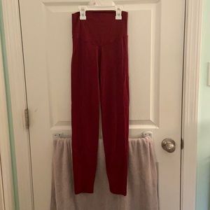 aerie OFFLINE real me high waisted leggings size small burgundy worn once